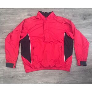 FootJoy DryJoys XL Golf Pullover Jacket Red Wind Rain Lightweight Performance‎